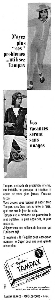 Advert Tampax 1965