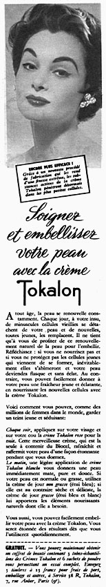 Advert Tokalon 1955