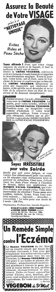 Advert Vegebom 1954