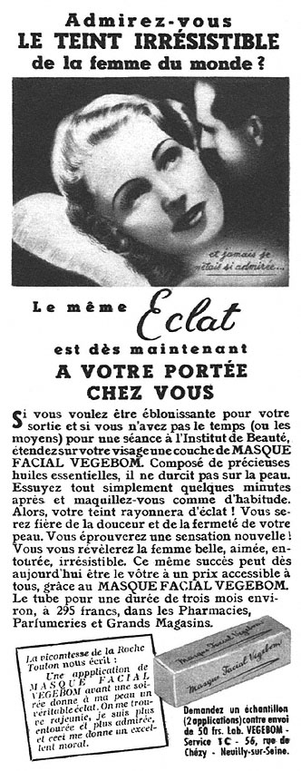 Advert Vegebom 1950