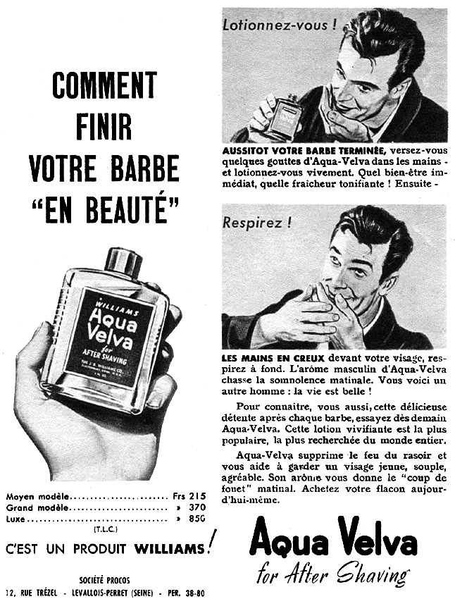 Advert Aqua Velva 1951