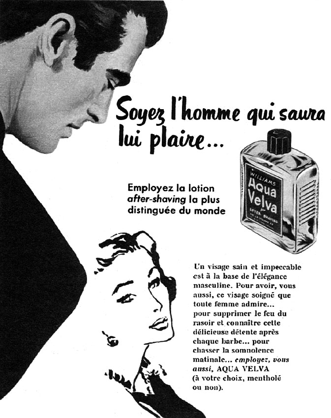 Advert Aqua Velva 1952