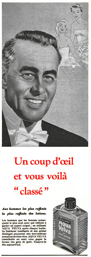 Advert Aqua Velva 1954