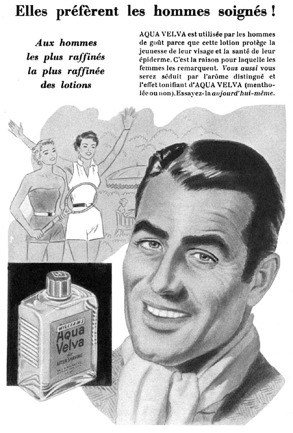 Advert Aqua Velva 1954