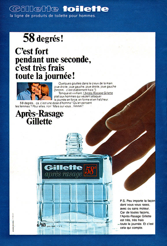 Advert Gilette 1967