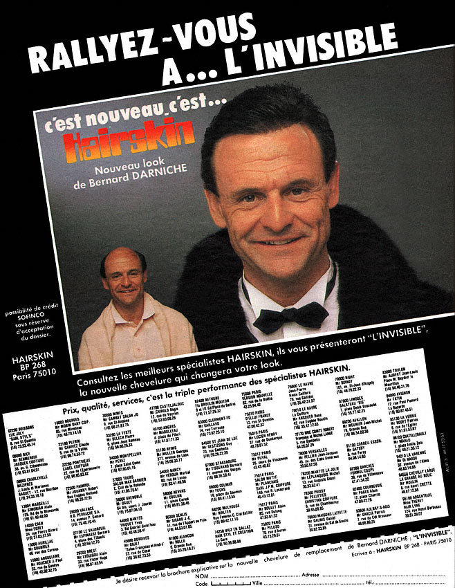 Advert Hairskin 1986