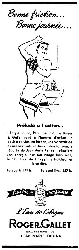 Advert Roger & Gallet 1954