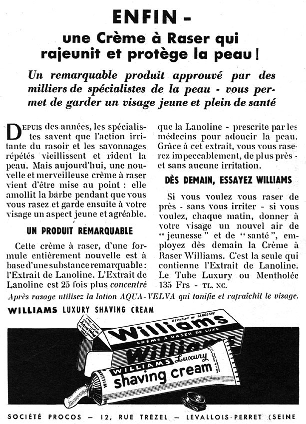 Advert Williams 1950