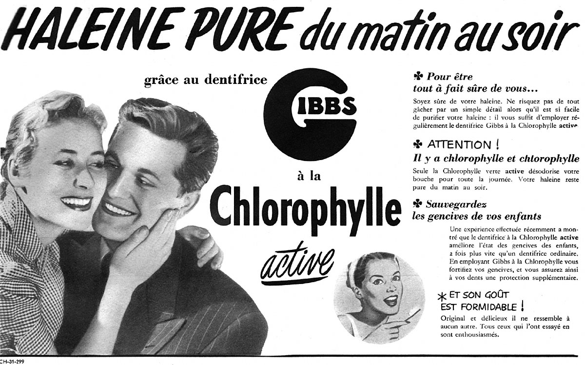Advert Gibbs 1953