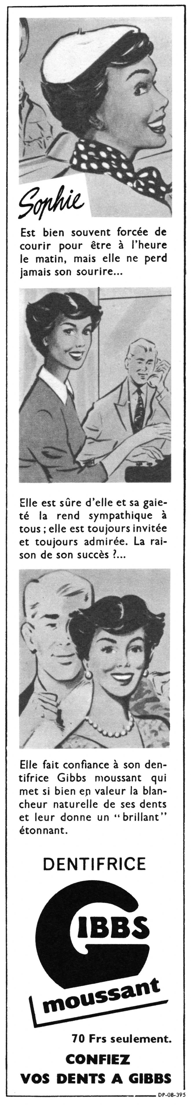 Advert Gibbs 1955