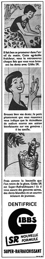 Advert Gibbs 1955