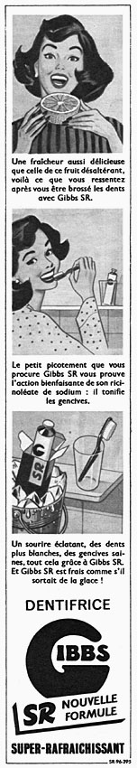 Advert Gibbs 1955