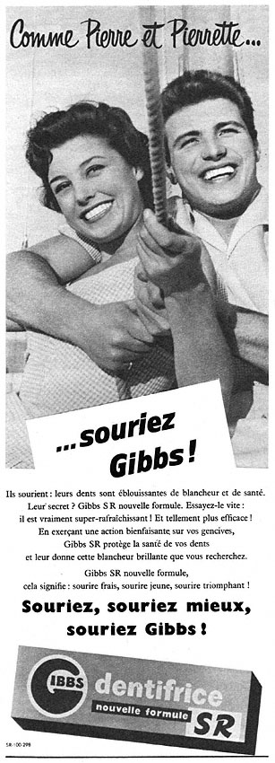 Advert Gibbs 1956