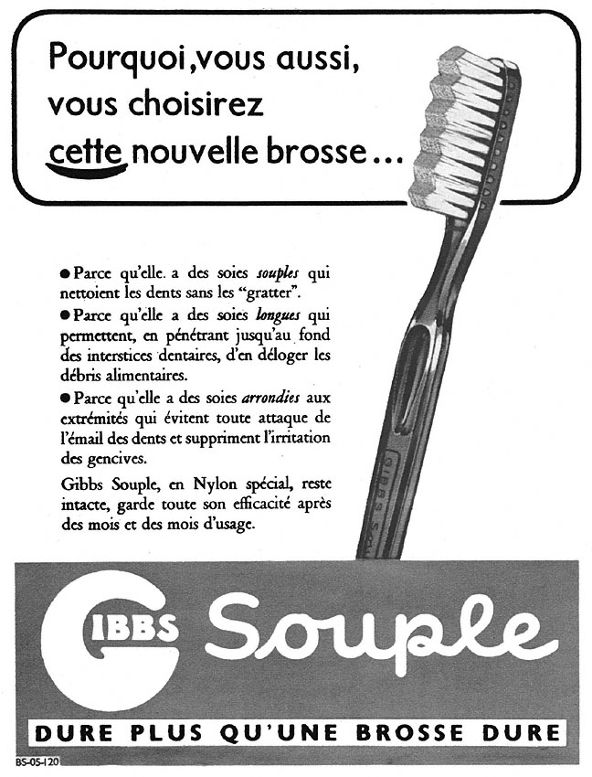 Advert Gibbs 1950