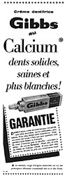 Advert Gibbs 1960