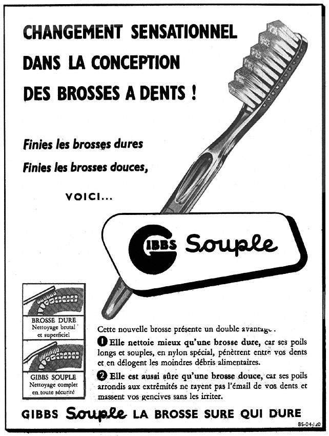 Advert Gibbs 1950