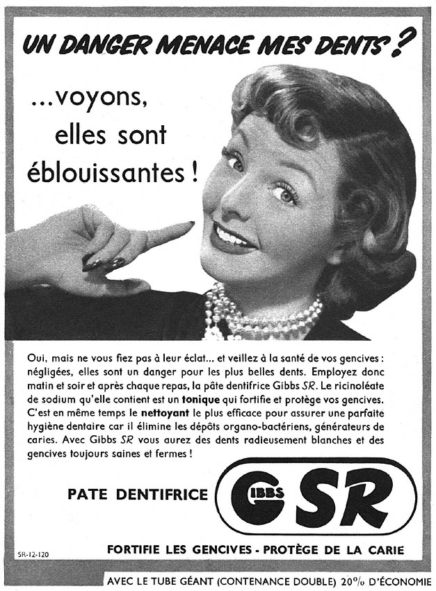 Advert Gibbs 1950