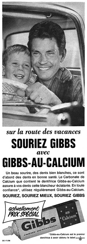 Advert Gibbs 1964