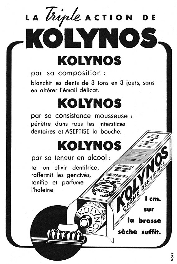 Advert Kolynos 1950