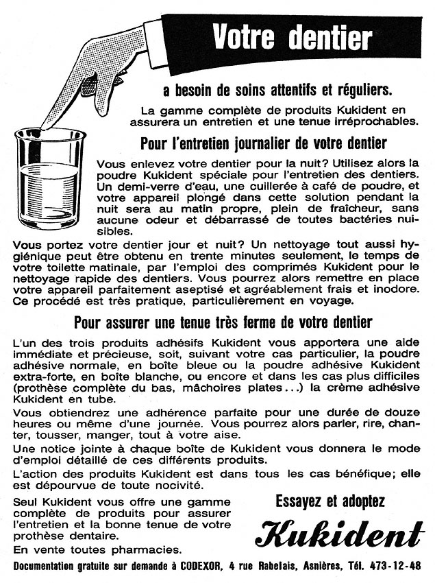 Advert Kukident 1966