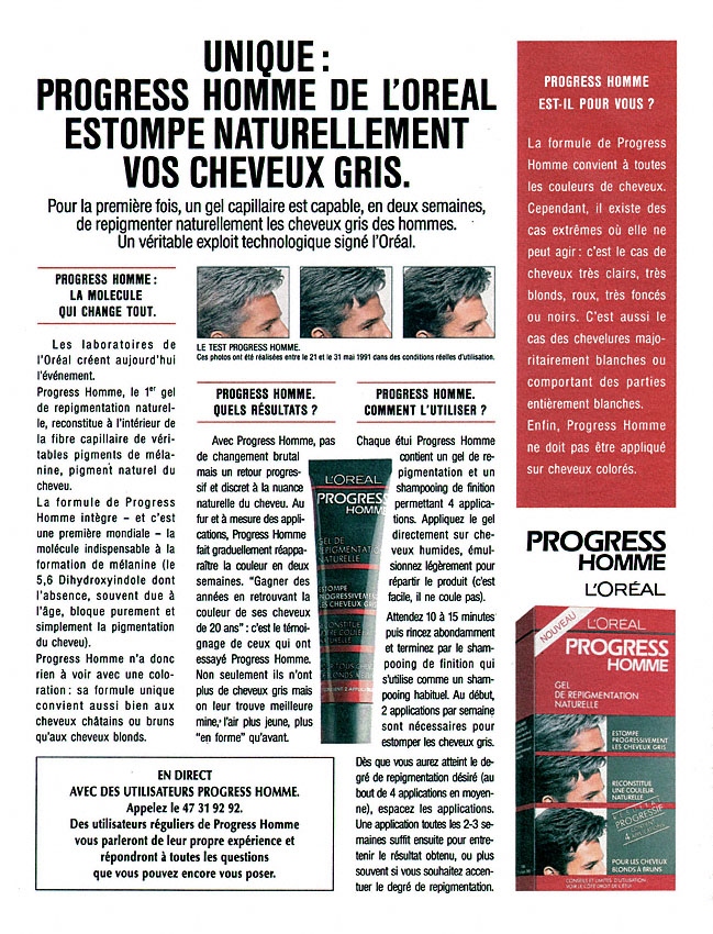 Advert L'oral 1992