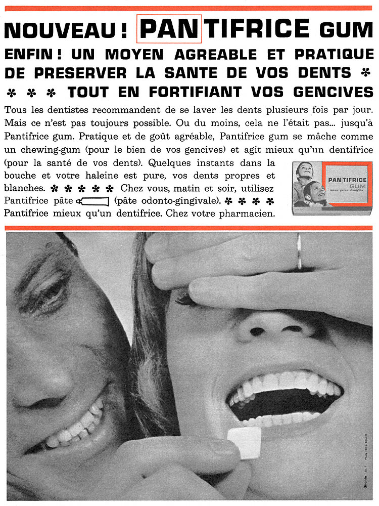 Advert Pantifrice 1964