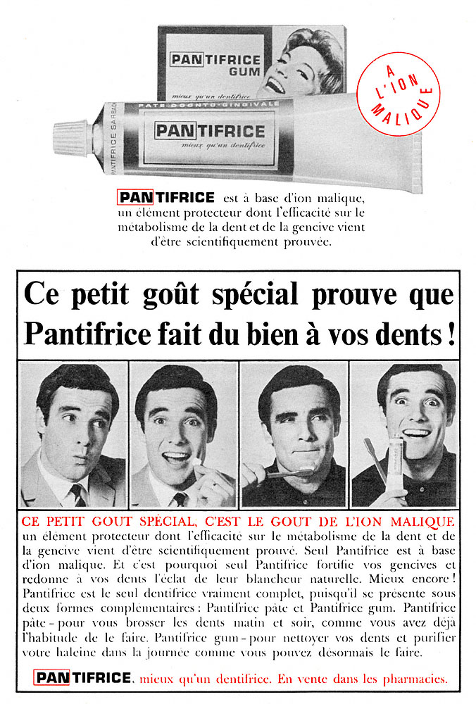 Advert Pantifrice 1965