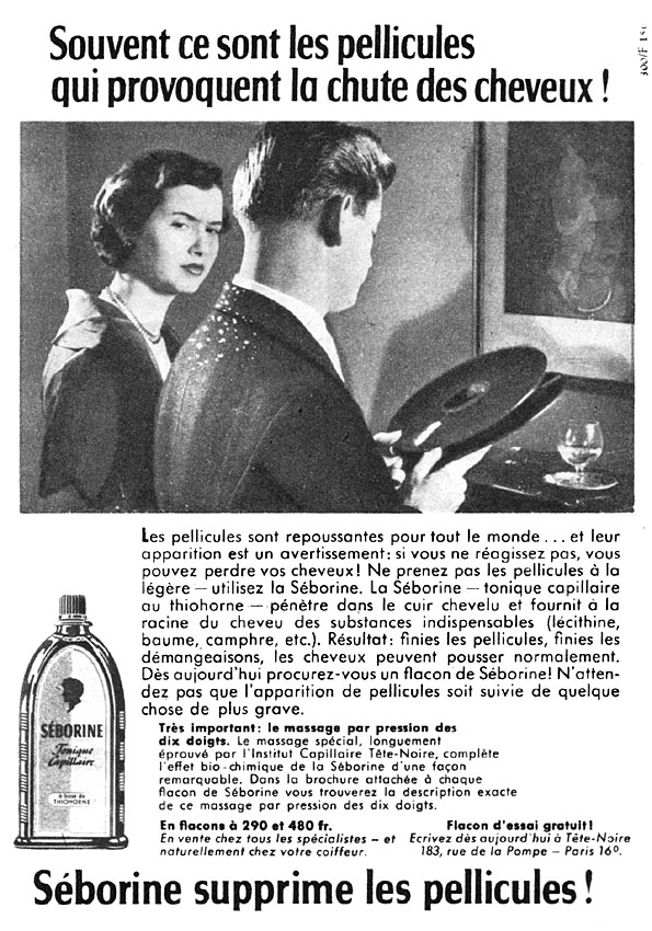 Advert Seborine 1956