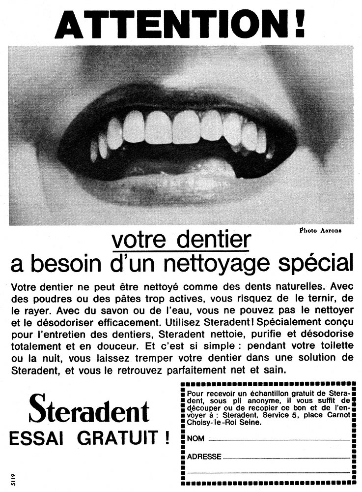 Advert Stradent 1963