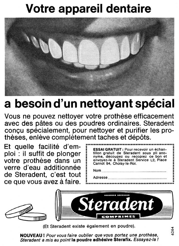 Advert Steradent 1966