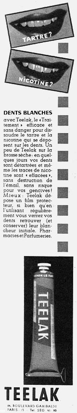 Advert Teelak 1958