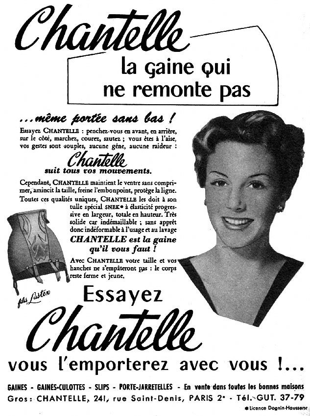 Advert Chantelle 1952