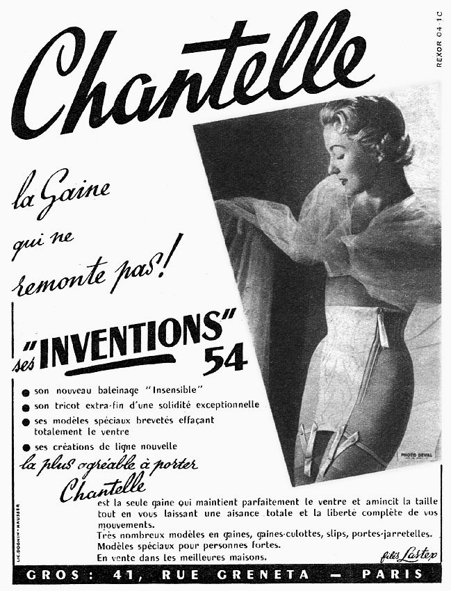 Advert Chantelle 1954