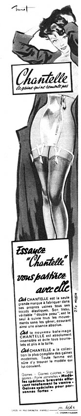 Advert Chantelle 1955