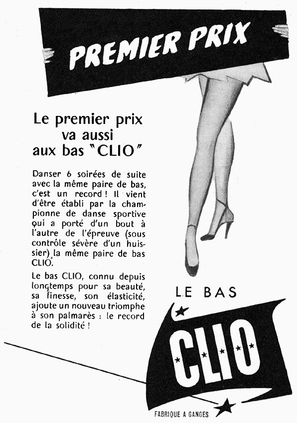 Advert Clio 1954