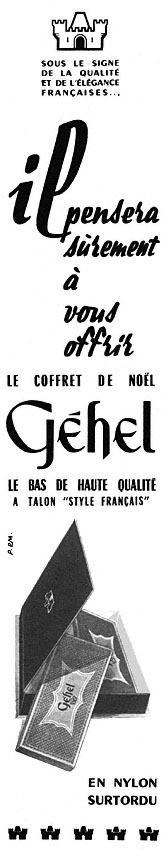 Advert Gehel 1951