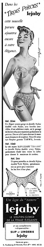 Advert Lejaby 1957