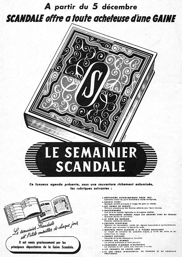 Advert Scandale 1950