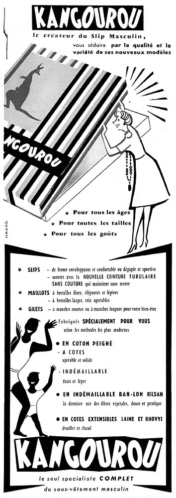 Advert Kangourou 1958