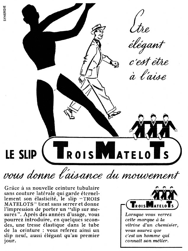 Advert Trois matelots 1954