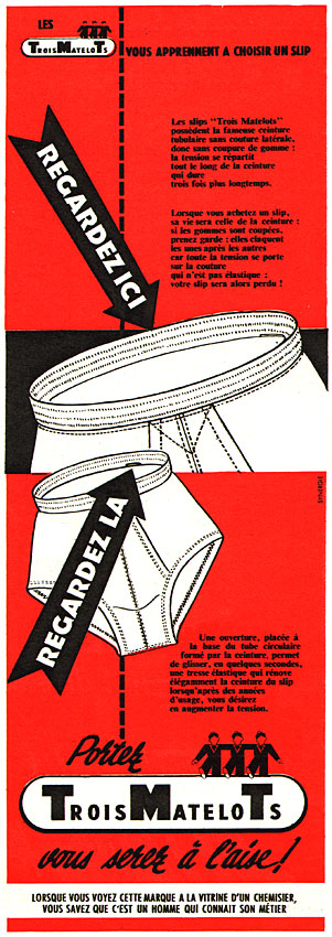 Advert Trois matelots 1955