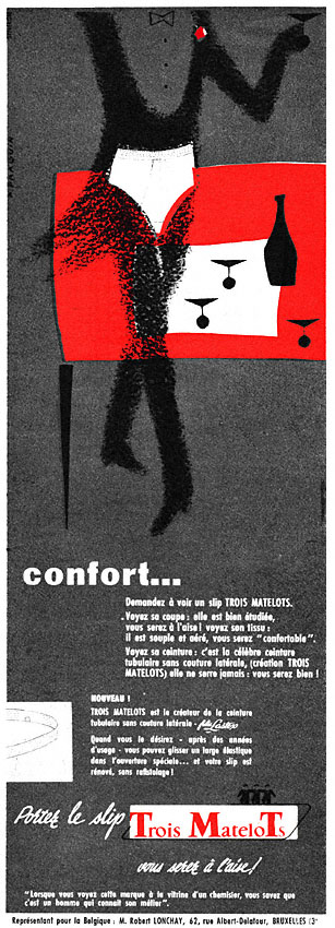 Advert Trois matelots 1956