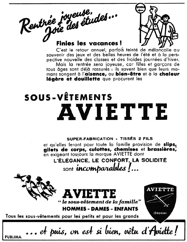 Advert Aviette 1953