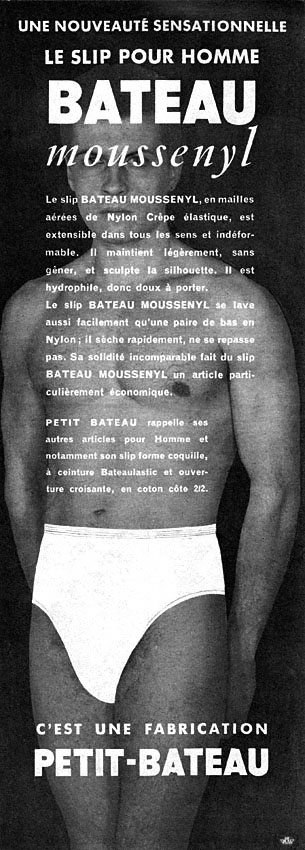 Advert Petit bateau 1953