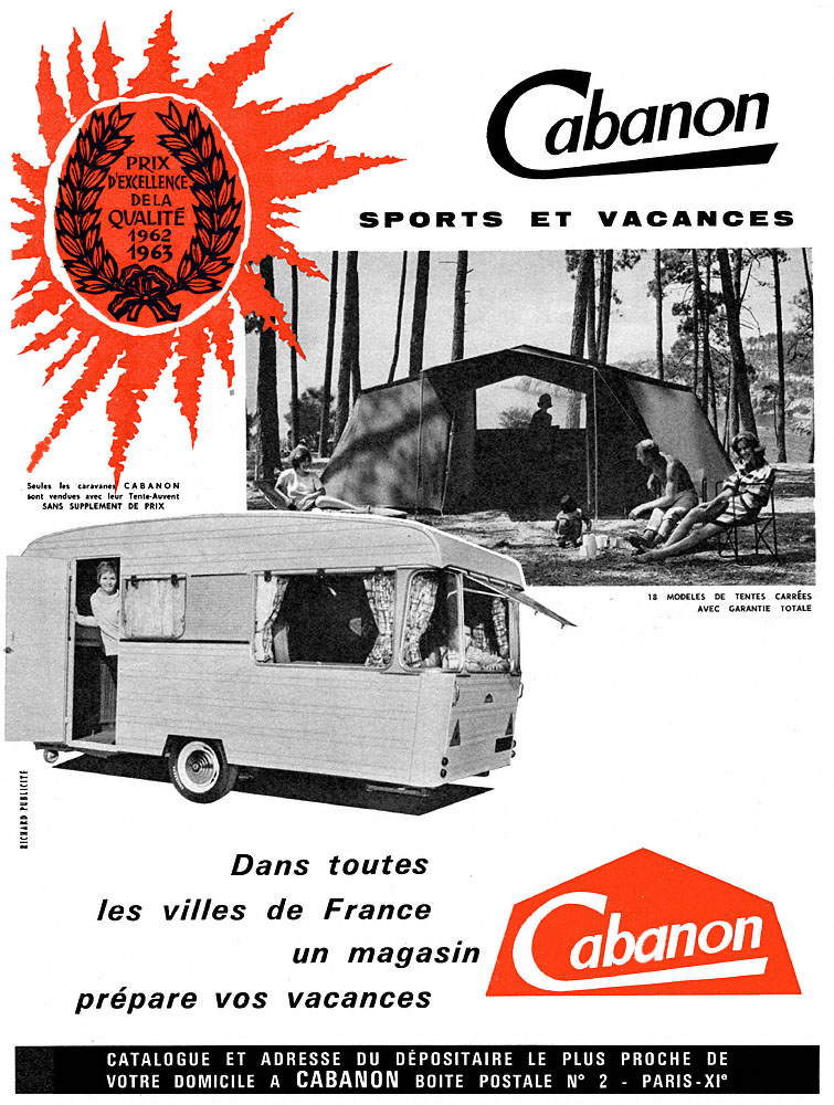 Advert Cabanon 1963