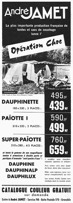 Advert Jamet 1961