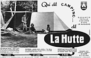 Advert La Hutte 1958