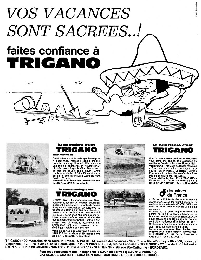 Advert Trigano 1965