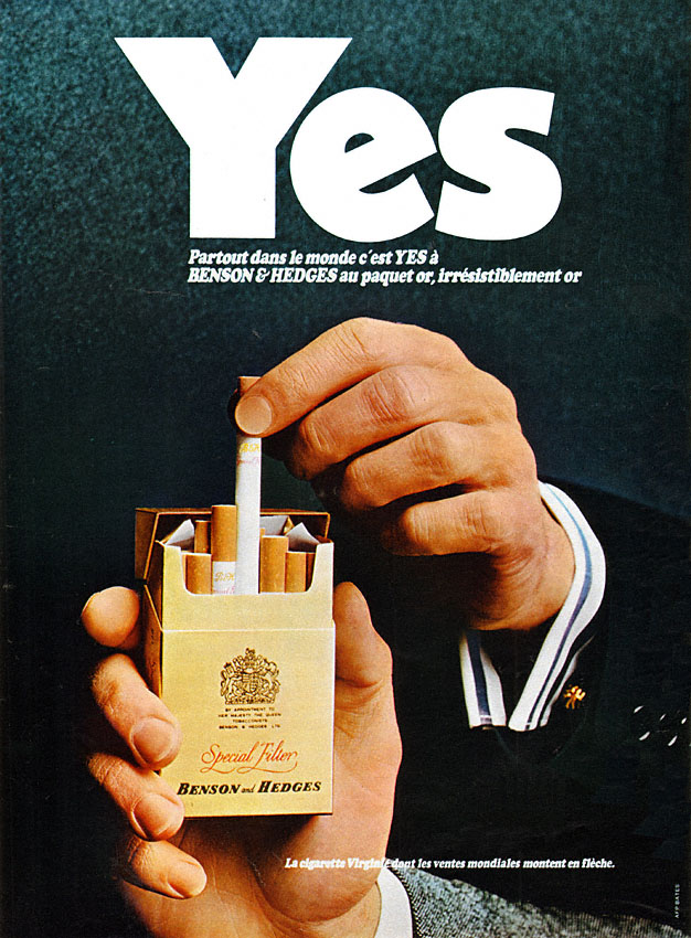 Advert Benson & Hedge 1969
