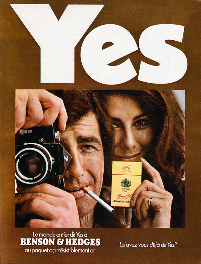 Advert Benson & Hedge 1971
